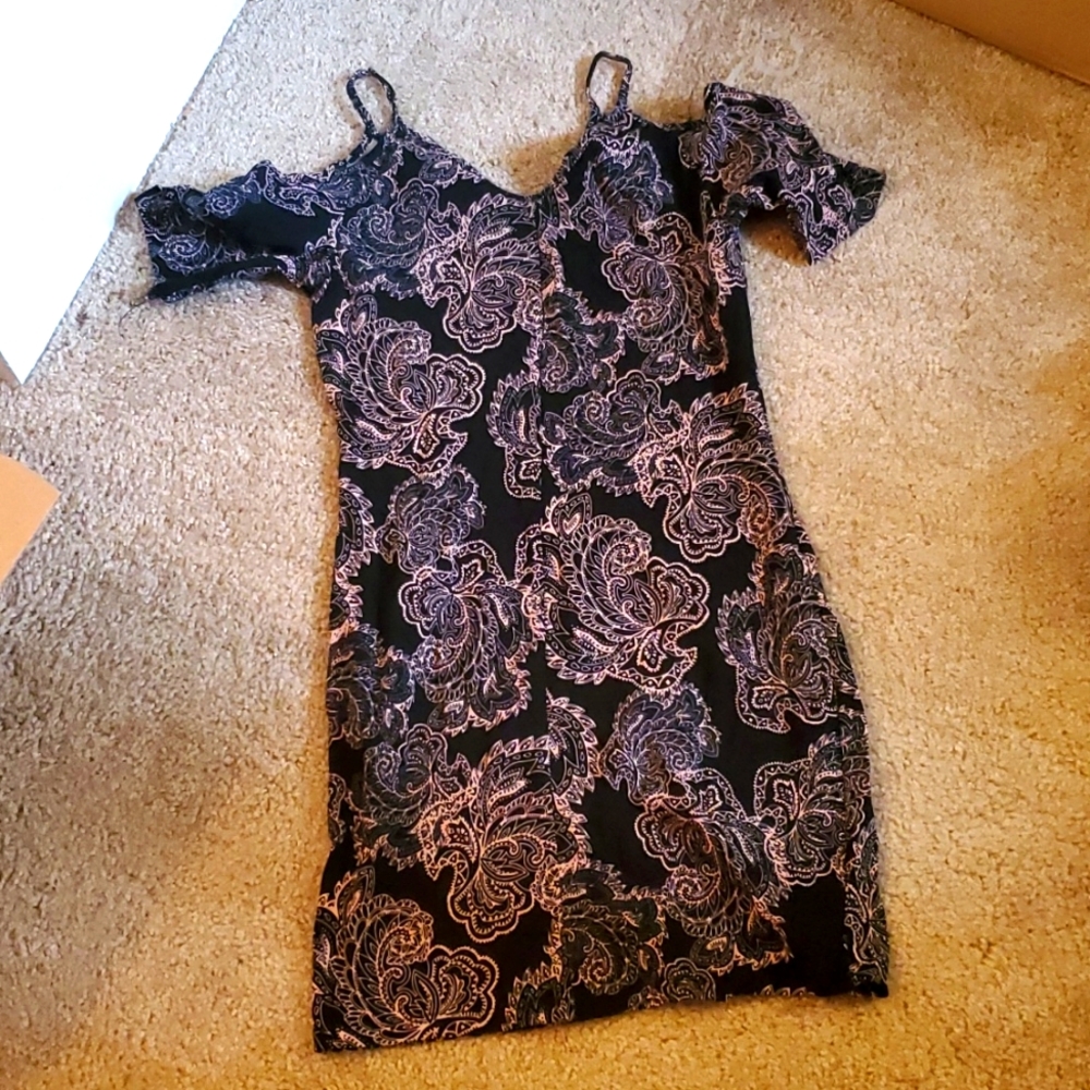 Charlotte Russe black pattern dress
